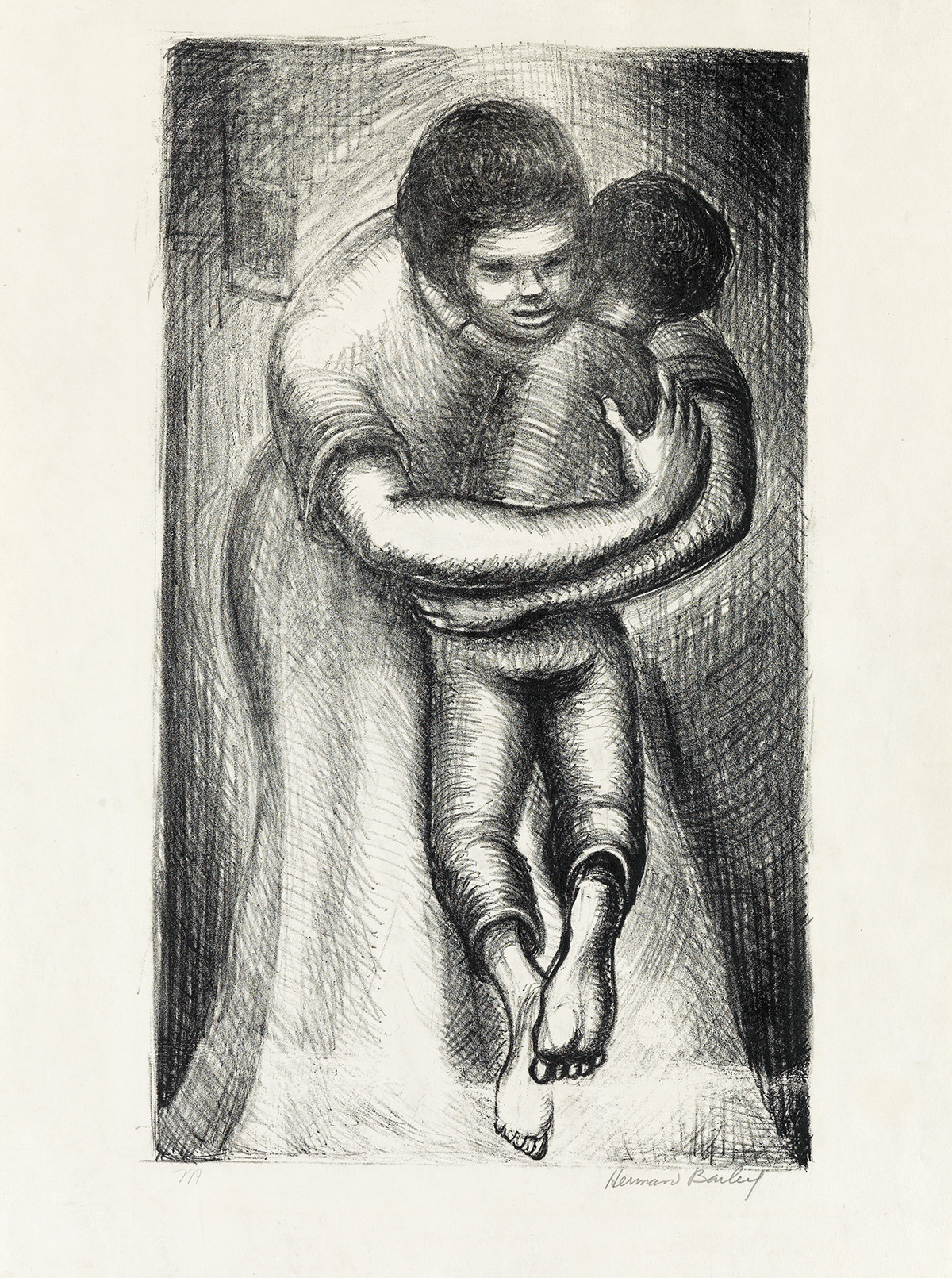 HERMAN KOFI  BAILEY (1931 - 1981) Untitled (Mother and Child).
